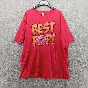 Coca Cola Shirt Mens 2XL Red‎ Best Pop Coke Graphic Tee Zuni Sportswear
